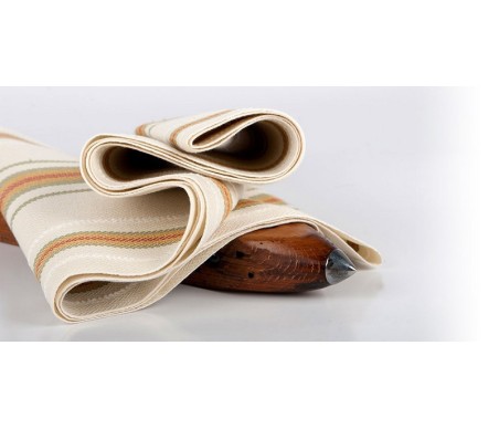 comprar faja algodon rayada horizontal cruda