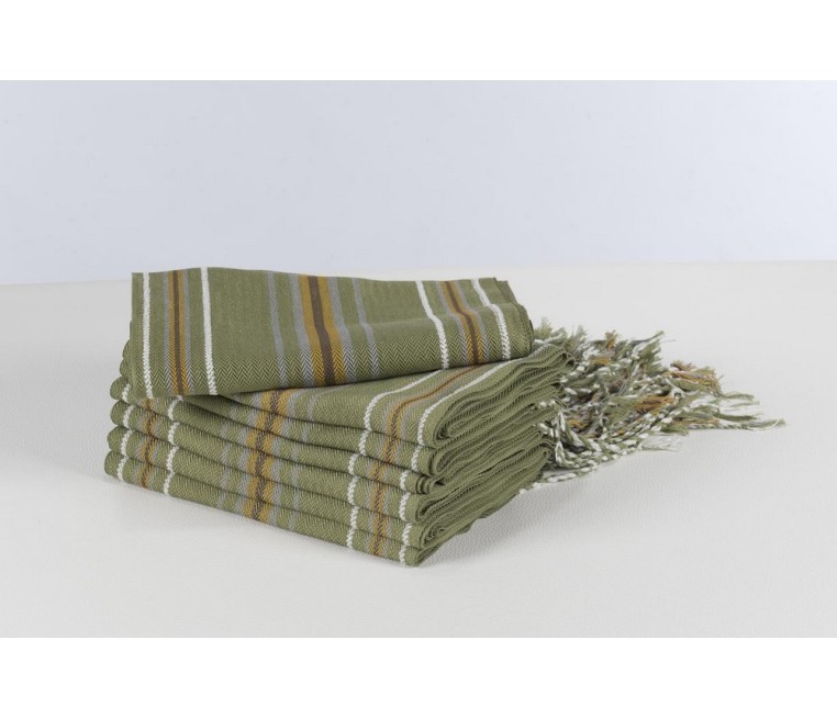 comprar faja algodon rayada horizontal verde oliva