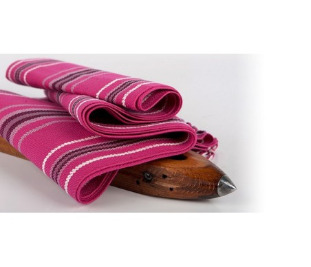 comprar faja algodon rayada horizontal fucsia