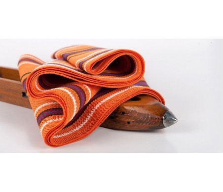 comprar faja seda rayada naranja