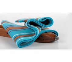comprar faja seda rayada azul turquesa